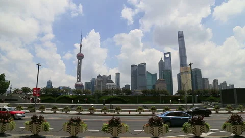 The Bund,Skyskraper,shanghai 库存影片 104686354