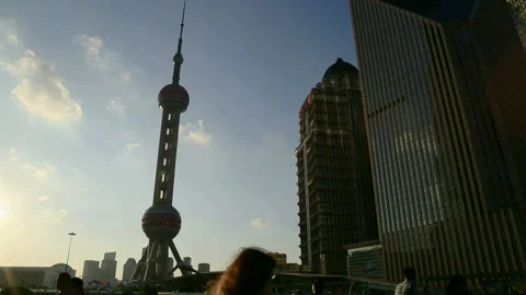 The Bund,Skyskraper,shanghai Video stock 104686525