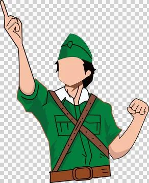 Bung tomo Stock Illustration