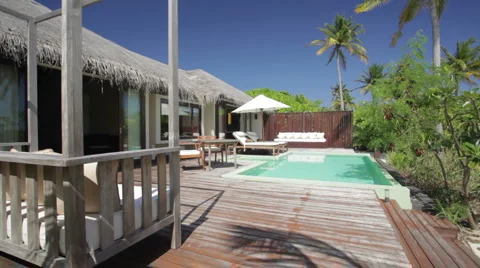Bungalow surroundings Stock Footage 1009431
