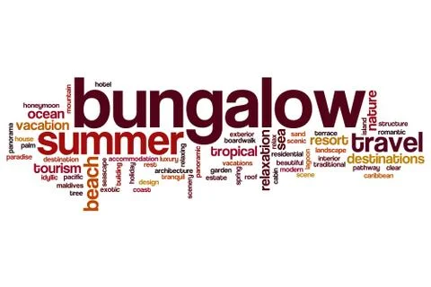 Bungalow word cloud イラスト素材