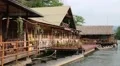 Bungalows on the Kwai river near Bangkok in northwestern Thailand HD Footage