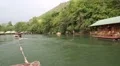 Bungalows on the Kwai river in northwestern Thailand HD Footage