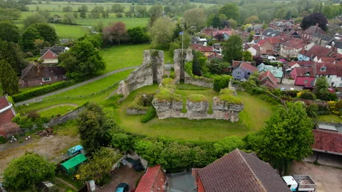 Bungay Castle in Suffolk Stock Footage 304984730
