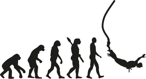 Bungee jumping evolution Illustrazione stock
