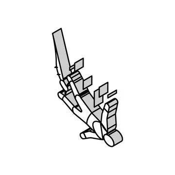 Bungee jumping isometric icon vector illustration Stock-Illustration