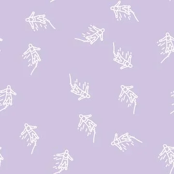 Bungee jumping line seamless pattern Stock Illustration