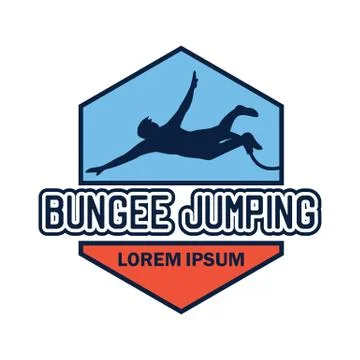 Bungee jumping logo with text space for your slogan Stock Illustration