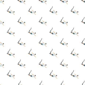Bungee jumping man repeated seamless pattern background 스톡 일러스트
