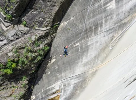 Bungee jumping with rope Stock Photos
