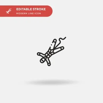 Bungee Jumping Simple vector icon. Illustration symbol design template for we 库存插图