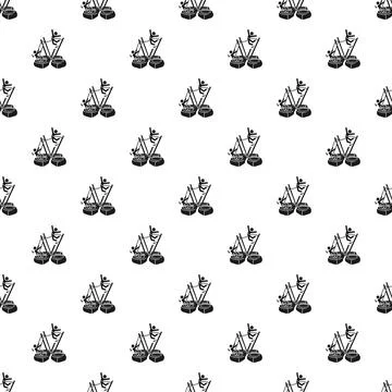 Bungee trampoline park activity icon pattern Stock Illustration
