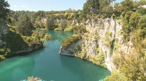 Bungy jump static Stock Footage 555540