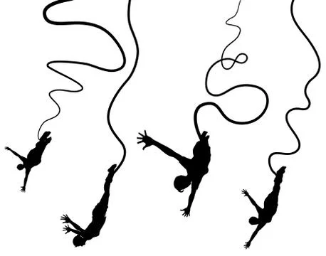 Bungy jumpers Stock-Illustration