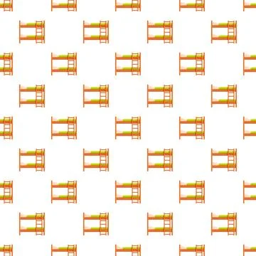 Bunk bed furniture seamless pattern vector illustration 스톡 일러스트