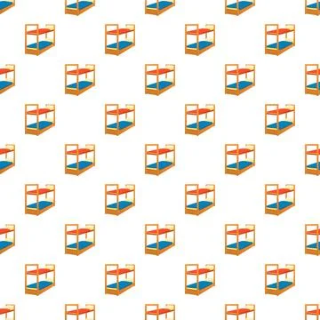 Bunk bed furniture seamless pattern background design Stock Illustration