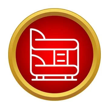 Bunk bed icon for dormitory accommodation design Stock Illustration