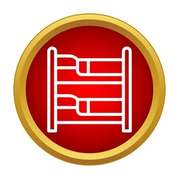 Bunk bed icon for hostel accommodation Stock Illustration