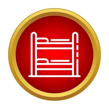 Bunk bed icon representing hostel accommodation and sleep Stock Illustration