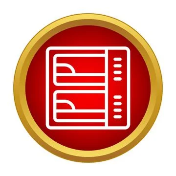 Bunk bed icon representing hostel accommodation Stock Illustration