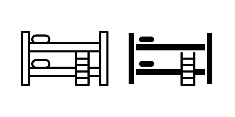 Bunk bed icon vector design. EPS10 Stock Illustration