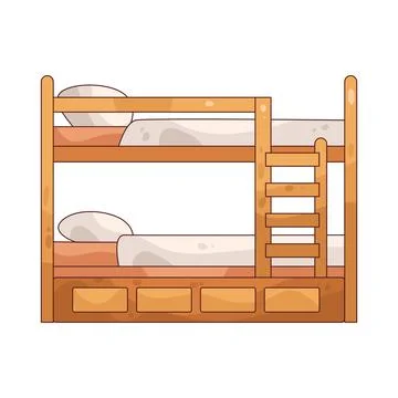 Bunk Bed illustration Stock Illustration