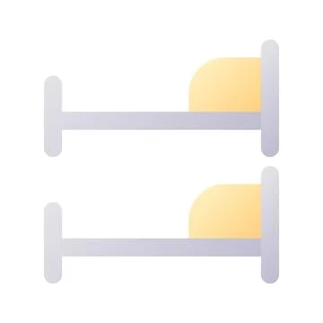 Bunk bed pixel perfect flat gradient two-color ui icon Illustrazione stock