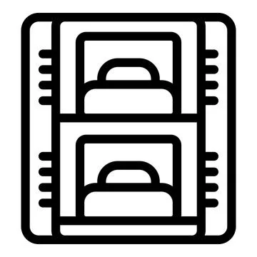 Bunk bed representing comfortable accommodation and hostel room sharing Stock Illustration