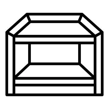 Bunk bed representing rest, sleep, and shared bedroom furniture Stock Illustration