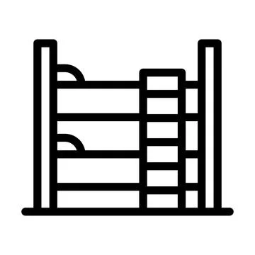Bunk Bed Vector Icon Design Illustration Stock Illustration