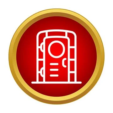 Bunker door icon representing security and protection Stock Illustration