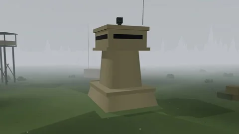 Bunker emerging from forest fog Video stock 341385922