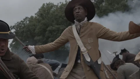 Bunker Hill 1775 Battle, Redcoat Attack, Revolutionary War Reenactment Stock Footage 321363252