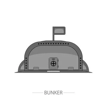 Bunker icon. Illustrazione stock