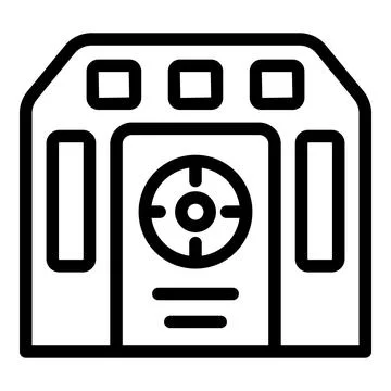 Bunker icon outline vector. Bomb shelter Ilustración de archivo