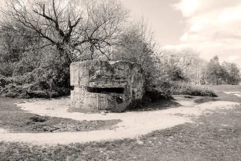 Bunker pillbox first wotld war trench of death Stock Photos