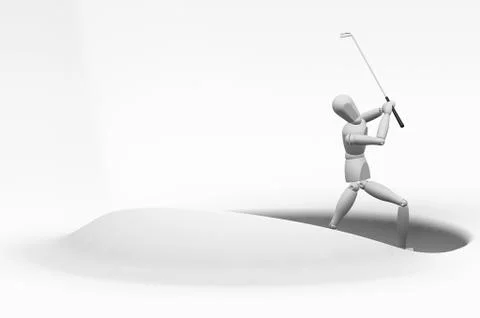 Bunker shot Stock Illustration