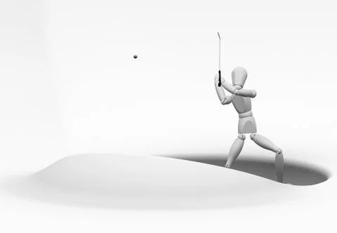 Bunker shot Stock Illustration