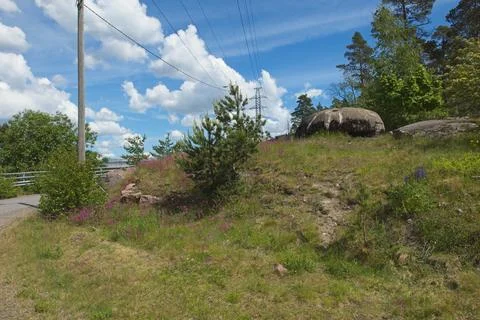 Bunker on a small hill. Foto stock