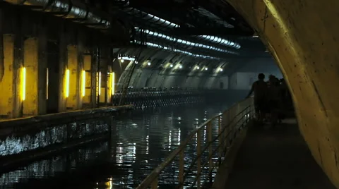 Bunker for submarines. Stock Footage 66566776