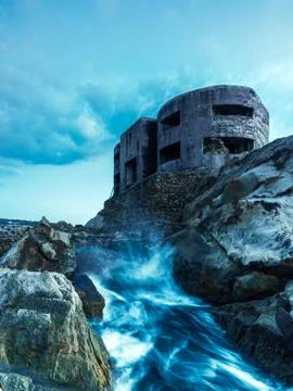 Bunker from WW2 库存照片