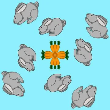 Bunnies Stock Illustration
