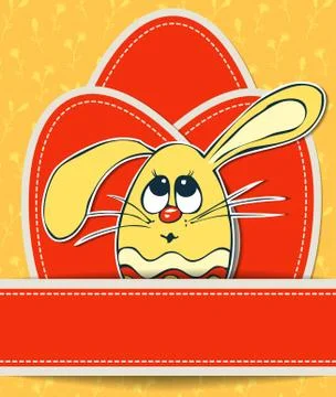 Bunny and eggs Stock Illustration