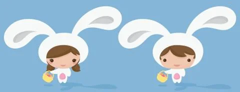 Bunny anthros Stock Illustration