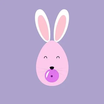 Bunny bubble gum Stock Illustration