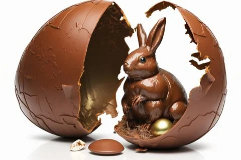 Bunny with Chocolate Eggs イラスト素材