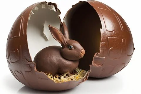 Bunny with Chocolate Eggs イラスト素材