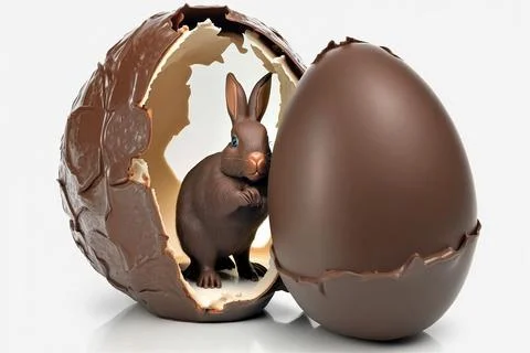 Bunny with Chocolate Eggs イラスト素材