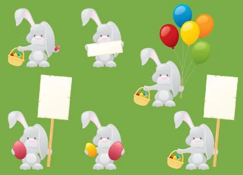 Bunny collection Stock Illustration