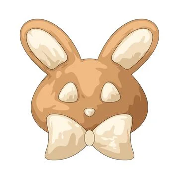 Bunny cookie illustration Stock Illustration